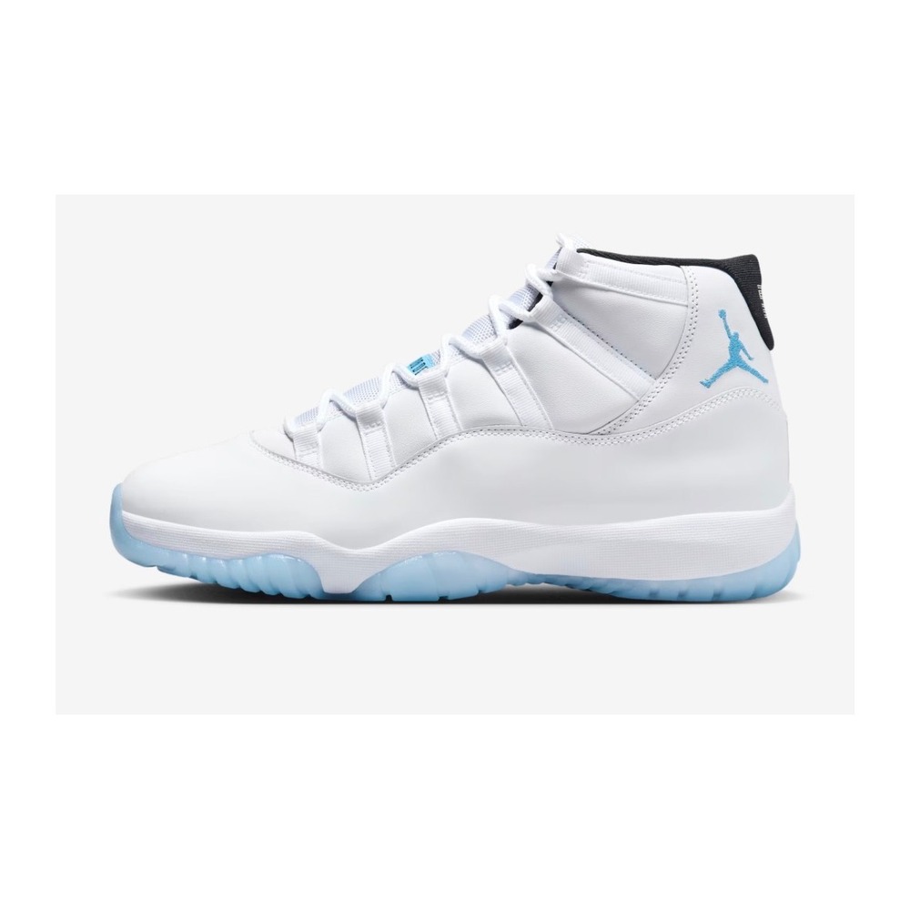 Jordanโ 11 NEW IN BOX Retro Legend Blue Boys Size 2.5Y White Blue Sneakers